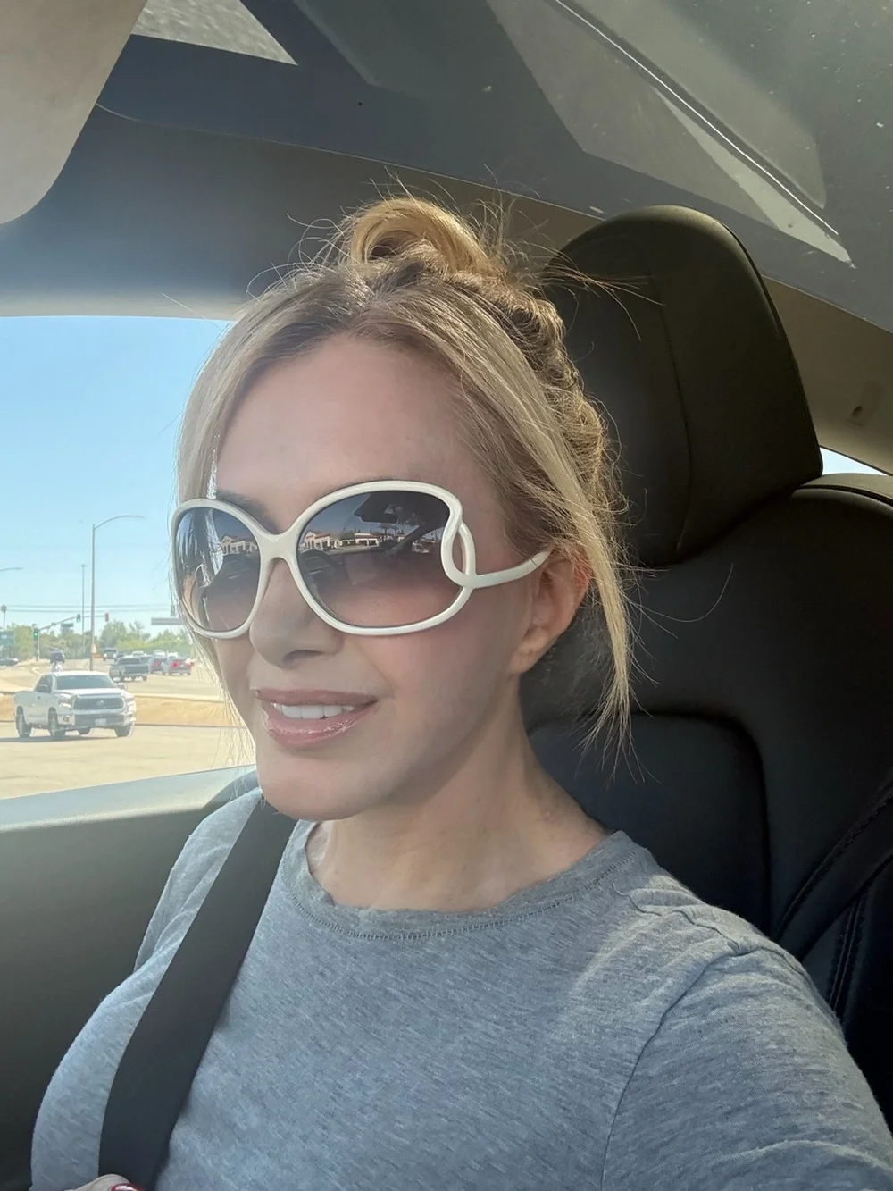 Fendi FS5177 Oversized Butterfly Sunglasses Ivory White Gradient 63mm